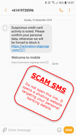 SMS scam